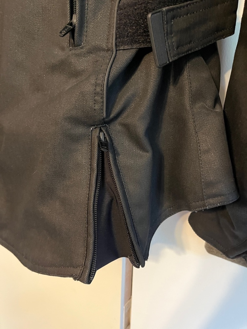 Women's Black Motorcycle Jacket- Removable Hoodie- Removable Pads - Picture 8 of 16